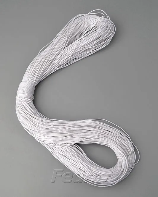 White waxed cotton cord for hang tags 1.2mm HTS001