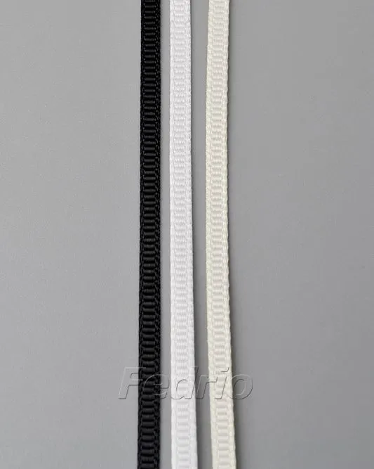 Solid Flat Grosgrain Ribbpn Tape for Hang Tag String 3.2mm HTS009 (white)