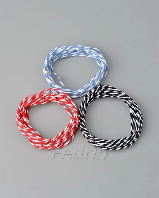 Cotton twine for hang tag string multiple colors available 1.5mm HTS010 (white-black)