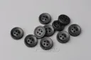 Black 1.15cm 4-Hole Round Rubber Buttons 1000pcs/Pack- Custom-Made Model 009340