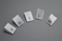 White Polyester Centre Fold Satin Woven Size Labels 1*2.8cm100pcs/Pack 004002