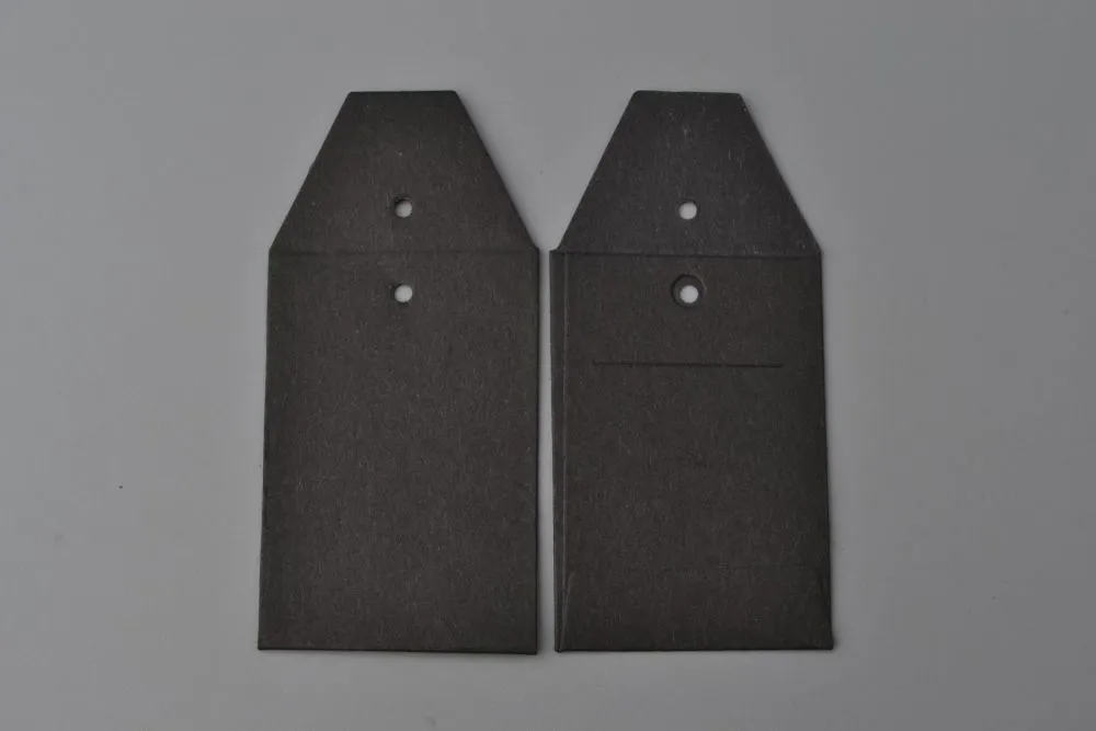Black Card Paper Spare Button Bags hang tag 100pcs/Pack SBB001 (4*6cm)