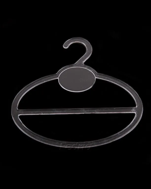 Oval Plastic Scarf Hangers for Retail Single Ring with Hook Cape Shawls Towels Tie Display Loop Holder 10 Pieces 203489