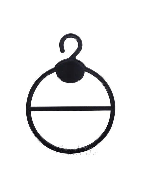 Plastic Scarf Loop Hangers Single Ring Display Hook for Cape Wraps Shawls Towels 100 Pack 203493 (black)