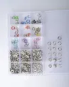 Hollow Prong Snap Fasteners Kit with tool for Leather Canvas Bag Jeans 200 pcs/Box 203466