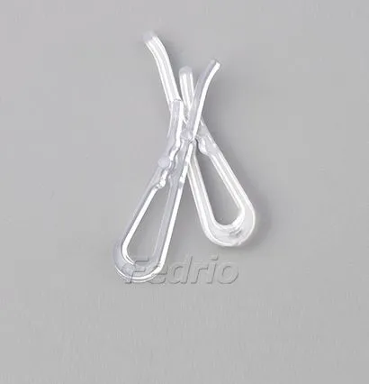 Translucent U Shape Plastic Alligator Shirt Clips Folding Ties Pants in Place 1000 Pieces 203500