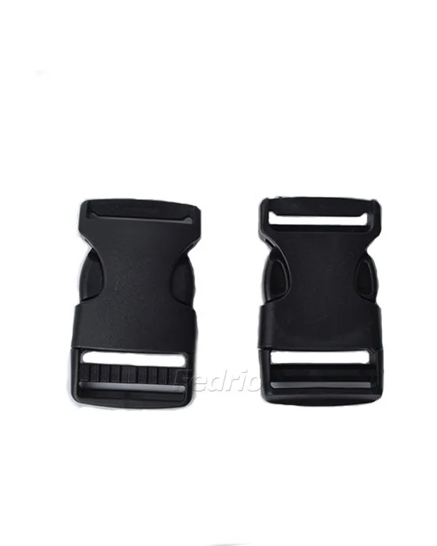Plastic Side Release Buckles for Webbing Straps Heavy Duty Dual Adjustable Clips for Luggage Pet Collar Backpack 10 Sets 204562