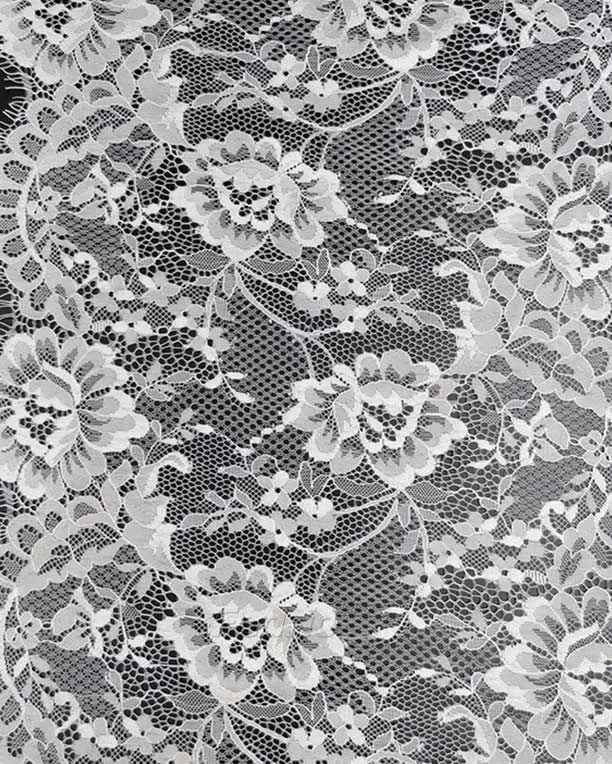 Soft Scallop Lace Trims with Eyelashes Edge Floral Pattern Lace for Sewing 3 Meters 204584