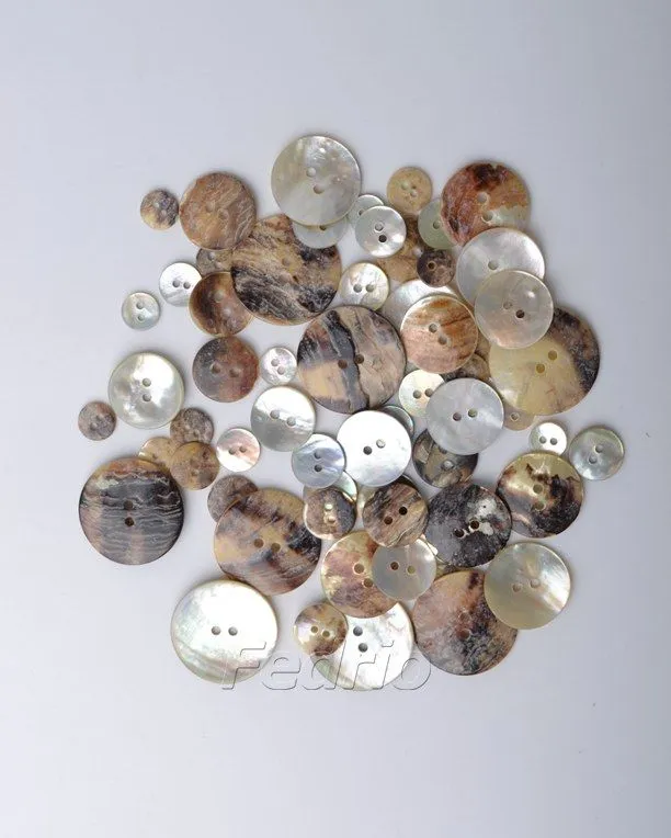 2-Hole Agoya Pearl Shell Buttons Genuine Natural Shell for DIY Sewing Crafts,Shirts, Suits 10pc/Pack 203423 (14L)