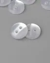 Transparent White Iridescent Pearly Shirt Sewing Buttons 2-hole 11mm 1000pcs CB040