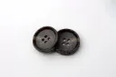 4-Hole Round Horn Imitation Black Flat Plastic Buttons for coat 100pcs/Pack 009225