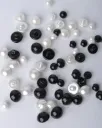 Mixed Imitation Pearl Shank Buttons Plastic Buttons with Holes for Sweater Jacket 10 Pieces 203452