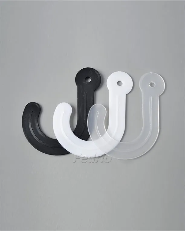 Plastic Short J hooks Sock Display Hooks for Socks Toys Towels 50 Pieces 203496 (white)