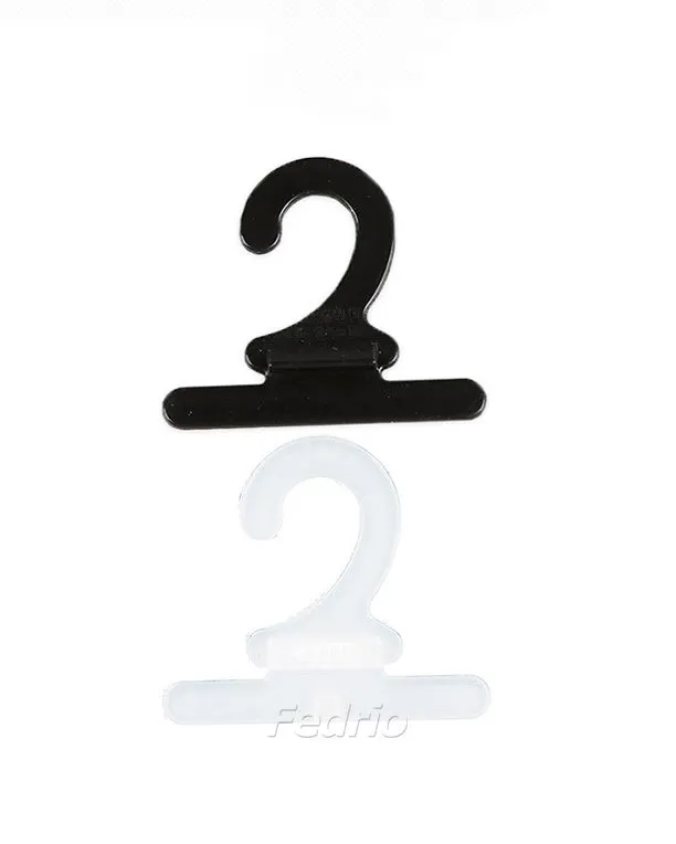 Z Shape Plastic Sock Hooks for Paper Card Socks Fabric Samples 100 Pieces 203503 (black)