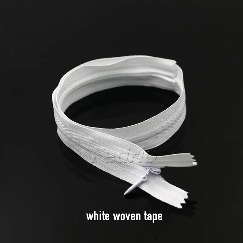#3 Invisible Closed-End Woven Tape Nylon Coil Zipper 20pcs/Pack 009296 (white, 20cm)